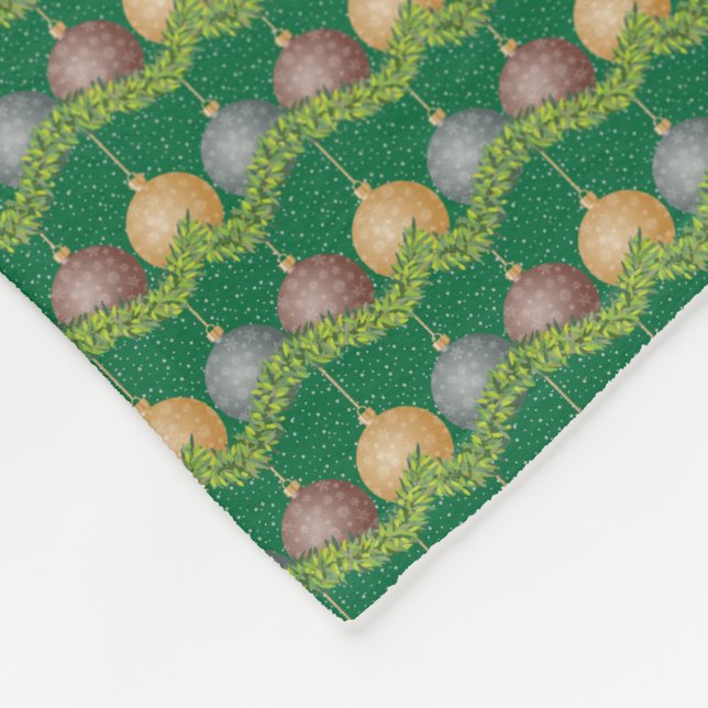 Cobertor De Velo Glândulas de Natal e ornamentos (Quina)