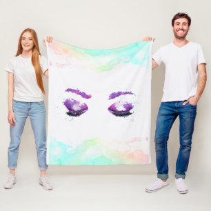 Cobertor De Velo Glândulas roxas brilhantes e cores da água