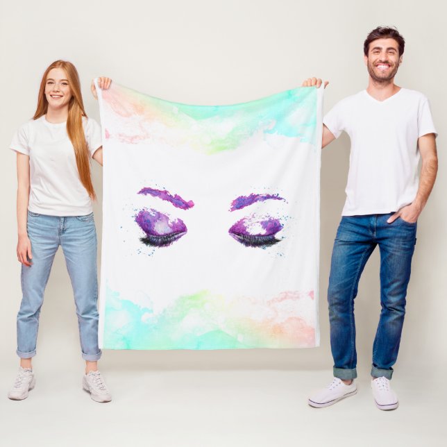 Cobertor De Velo Glândulas roxas brilhantes e cores da água (In Situ)