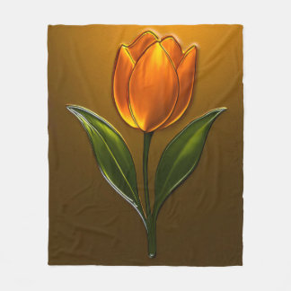 Cobertor De Velo Glänzende Eleganz der Orangefarbenen Tulpe