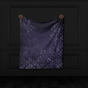 Cobertor De Velo Glimmering Indigo Grunge   Meia-Noite Roxo