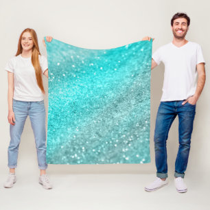 Cobertor De Velo Glitter Aqua Oceano Teal #1