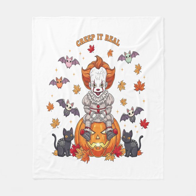 Cobertor De Velo Gnome Cute Pumpkin Halloween (Frente)