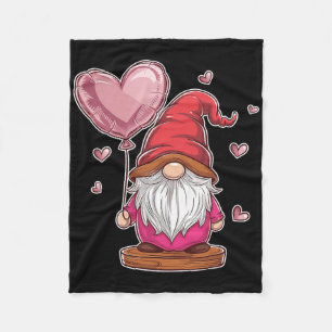Cobertor De Velo Gnome Dia dos Namorados Coração Amor Crianças