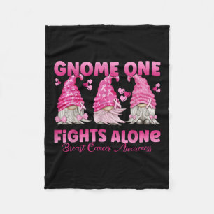 Cobertor De Velo Gnome One luta sozinho rosa_ Cancer da mama Awaren