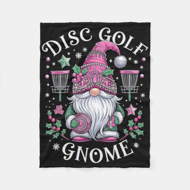 Cobertor De Velo Gnomo de Golfe de Disco Espírito de Natal Diversão (Frente)