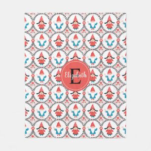 Cobertor De Velo Gnomo Fleece de Natal Personalizado