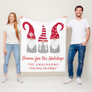 Cobertor De Velo Gnomo Natal para Feriados Personalizados