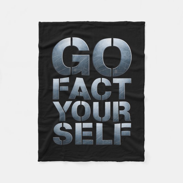 Cobertor De Velo Go Fact Yourself Funny Slogan Science Steel Engine (Frente)
