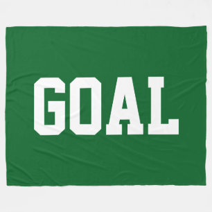 Cobertor De Velo GOAL Esportivo Atletismo Branco Texto Em Verde Vin