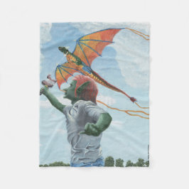 Cobertor De Velo Goblin Flying Rainbow Dragon Fantasy Art Blanket