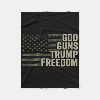 Cobertor De Velo God Guns Trump Freedom - Funny Camouflage Pro Gun