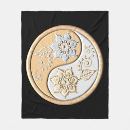 Cobertor De Velo Gold & Silver Yin Yang 