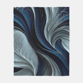 Cobertor De Velo Golden Air – Indigo Flowing Abstract Throw Pillow