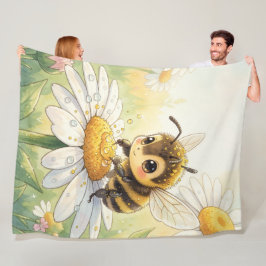 Cobertor De Velo Golden Bumblebee in Bloom Dance