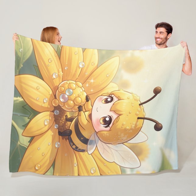 Cobertor De Velo Golden Bumblebee in Bloom Dance.1 (In Situ)