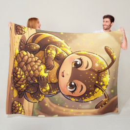 Cobertor De Velo Golden Bumblebee in Bloom Dance.12