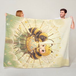 Cobertor De Velo Golden Bumblebee in Bloom Dance.5