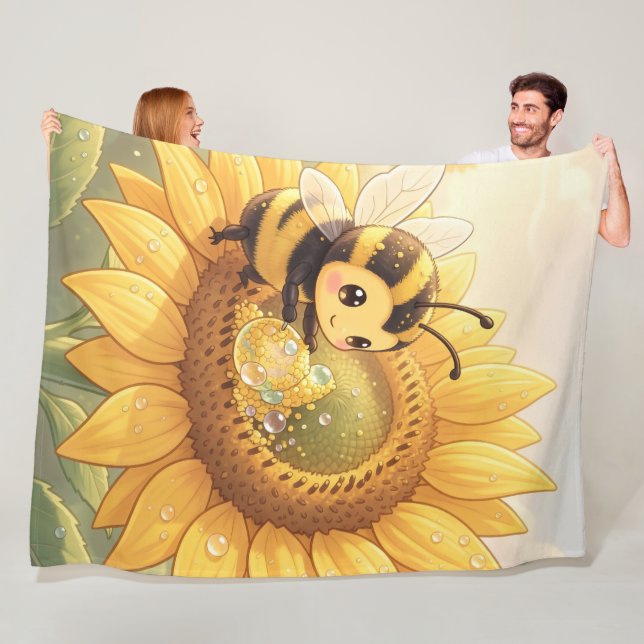 Cobertor De Velo Golden Bumblebee in Bloom Dance.6 (In Situ)