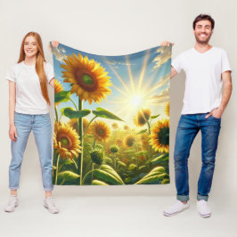 Cobertor De Velo Golden Embrace Sunflower 