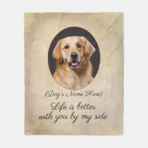 Golden Retriever Personalizado ao Meu Lado Fleece 