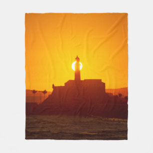 Cobertor De Velo Golden Sunset Silhouette of Farol da Barra Salvado