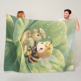 Cobertor De Velo Goldene Hummel im Blütentanz.3