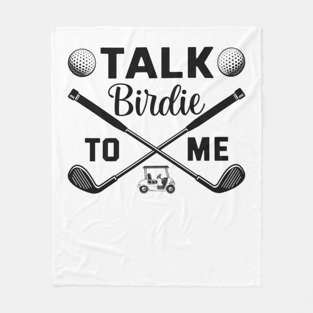 Cobertor De Velo Golf Fala Birdie comigo Engraçado (Frente)
