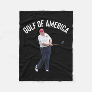 Cobertor De Velo Golfe Engraçado Da América Donald Trump Pun