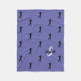 Cobertor De Velo Golfe Pattern Monograma Azul Pervinca Para Ela