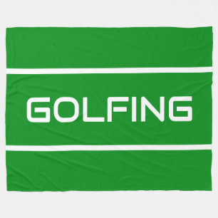Cobertor De Velo GOLFING Listras Brancas Elegantes em Verde Brilhan