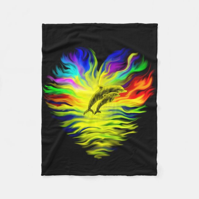 Cobertor De Velo Golfinhos no Sol (Frente)