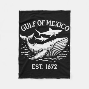 Cobertor De Velo Golfo Do México De Baleia E Tubarões 1672