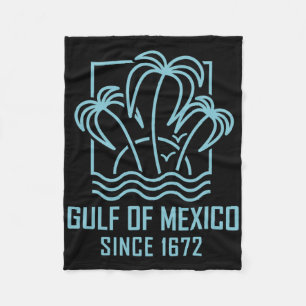 Cobertor De Velo Golfo Do México Desde 1672 Retro Vintage Sunset