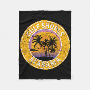 Cobertor De Velo Golfo Shores Alabama Al Vintage Retro 80s Summer T