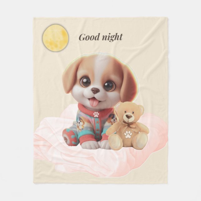 Cobertor De Velo Good Night Cozy Puppy Blanket (Frente)