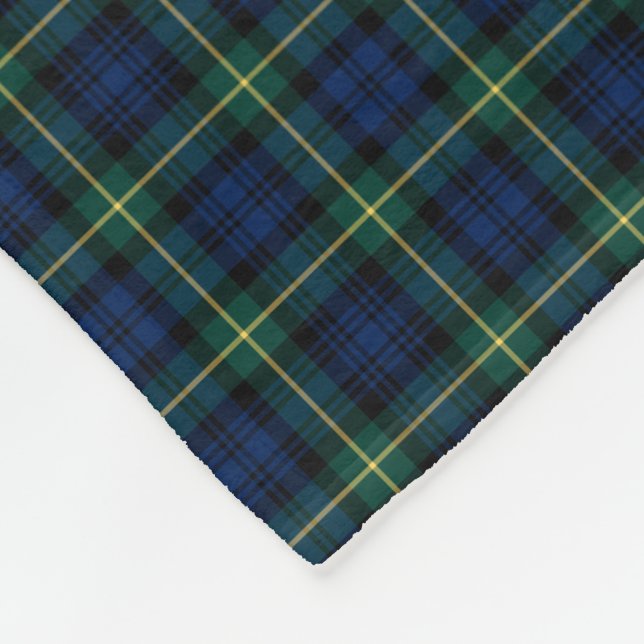 Cobertor De Velo Gordon Clan Royal Blue e Green Tartan (Quina)