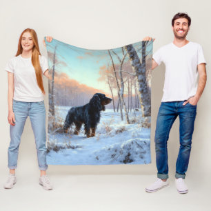 Cobertor De Velo Gordon Setter Deixe Nevar Natal