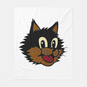 COBERTOR DE VELO GORDURA NEGRA E GATO MARAVILHOSO