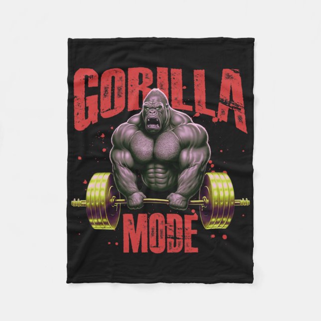 Cobertor De Velo Gorilla Mode Weightlifting Gym Bodybuilding Workou (Frente)