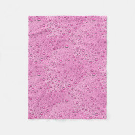 Cobertor De Velo Gotas de água rosa quente