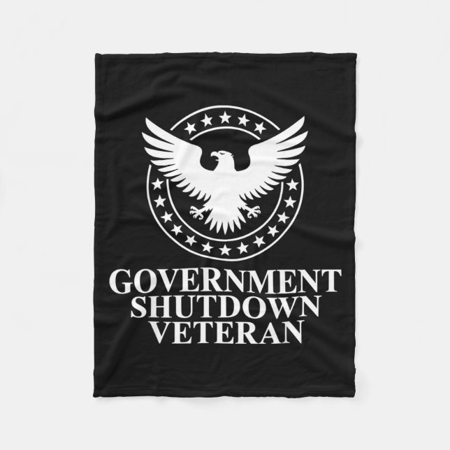 Cobertor De Velo Government Shutdown Veteran Eagle Patriotic Litica (Frente)