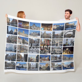 Cobertor De Velo Grade 36 Colagem de Fotos em Grid Viagem Personali