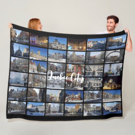 Cobertor De Velo Grade 36 Preto Colagem de Fotos em Grid Viagem Per