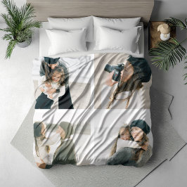 Cobertor De Velo Grade Simples de Quatro Folhetos de Foto Personali