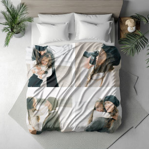 Cobertor De Velo Grade Simples de Quatro Folhetos de Foto Personali