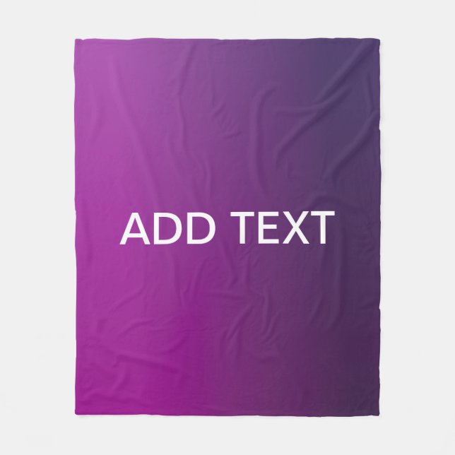 Cobertor De Velo Gradiente Ombre Roxo Moderno & Texto Branco Editáv (Frente)