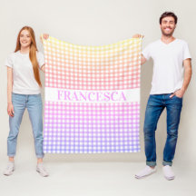 Gradiente Pastel Personalizado Gingham - Blanket R
