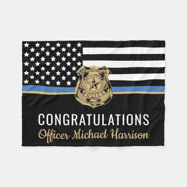 Cobertor De Velo Graduação da Academia de Polícia - Sinalizador Thi (Frente (Horizontal))