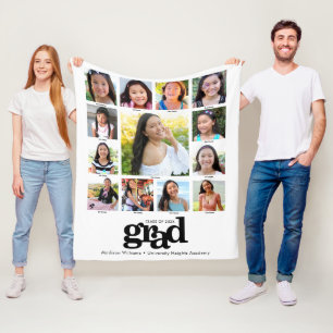 Cobertor De Velo Graduação K-12 Black White Photo Collage Modern